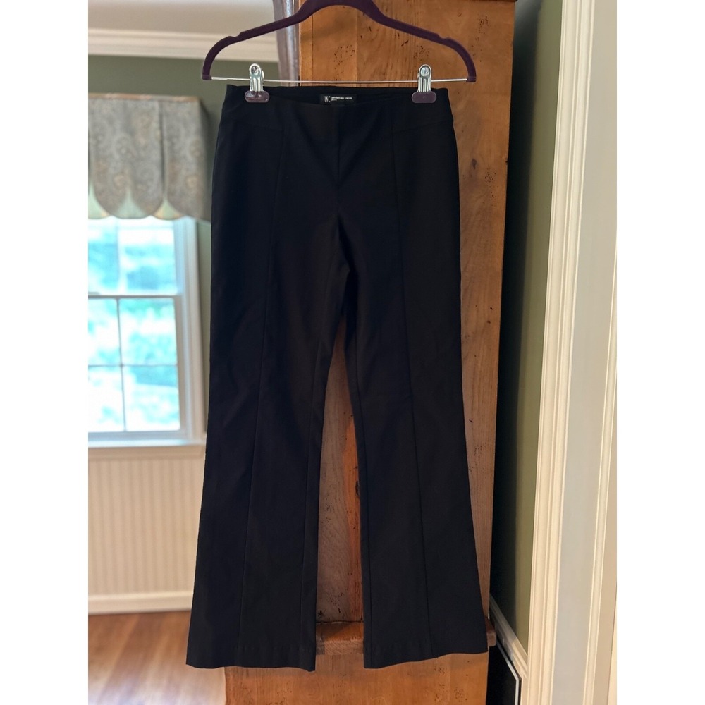 INC International Concepts Black Stretch Pants Womens 4P Pull On Straight Leg